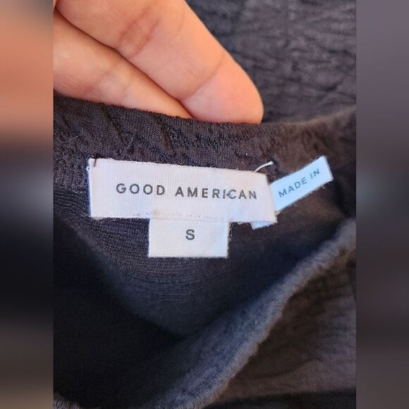 Good American Scrunchie Midi Skirt Textured Black Size Small - Picture 8 of 12